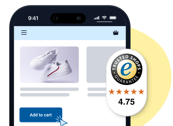 Mobile Trustbadge on a product page