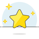 Um ícone com uma estrela amarela.